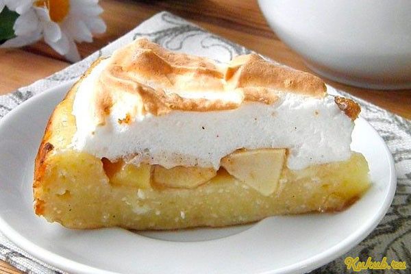 пирог, яблоками, творог