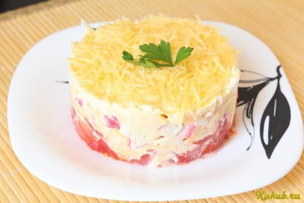 порционный, салат, чипсами