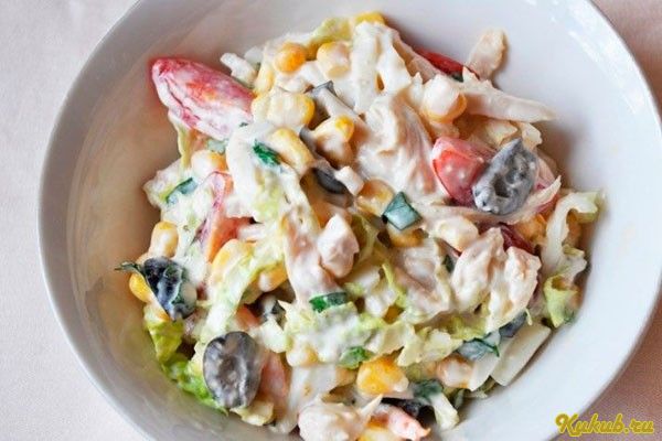 простой, крабово-кальмаровый, салатик простой, крабово-кальмаровый, салатик