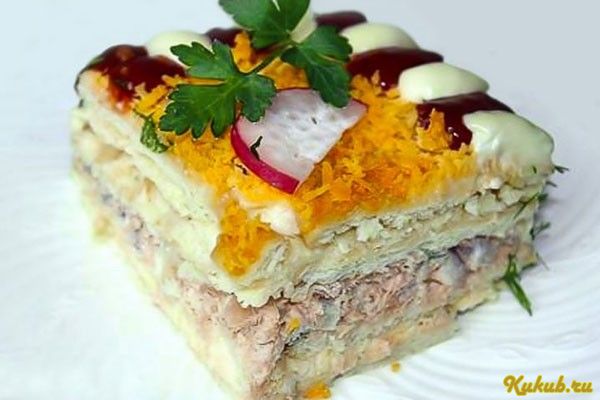 несложный, рыбный, торт, маринад