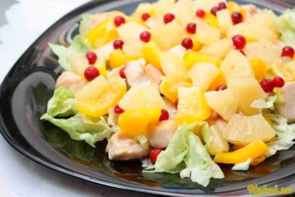 несложный, салат, ананасом несложный, салат, ананасом