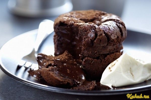 пудинг, горького, шоколада