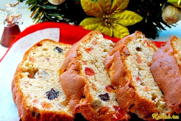 рождественский, пирог, орехами, вишня