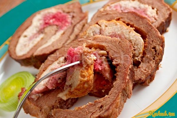 рулет, куриного, мяса