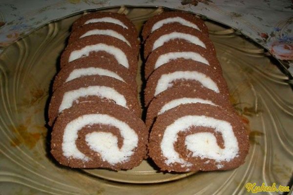 рулет, шоколадный, кокосовой