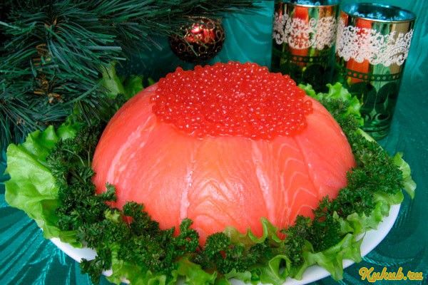 рыбный, салат-торт