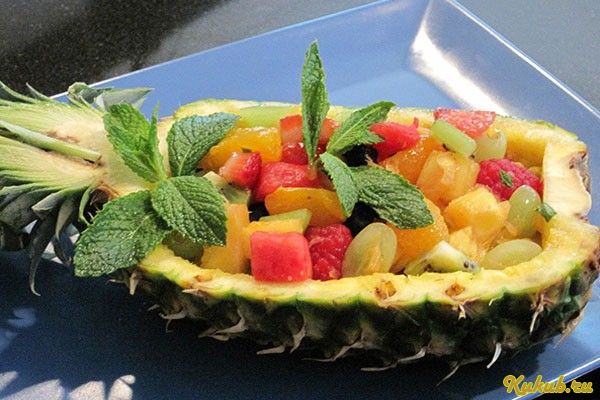 салат, ананас, фруктов салат, ананас, фруктов