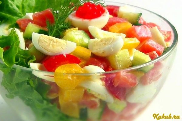 салат, белковый, творог