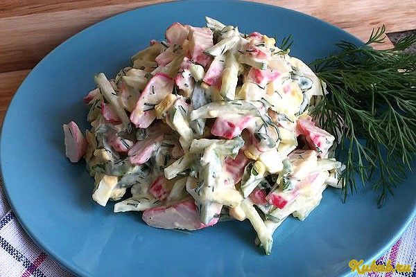 салат, дачный, крабовыми