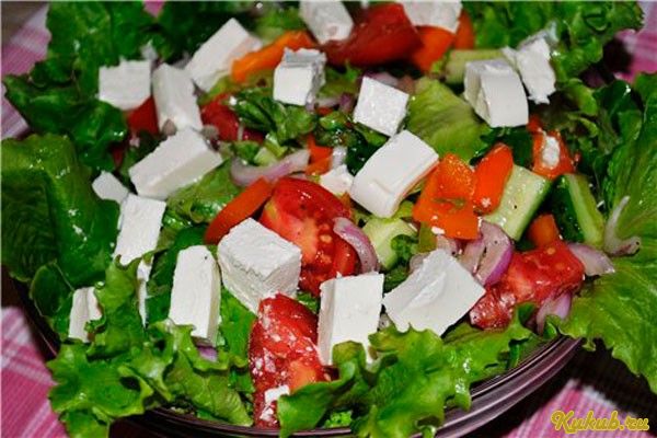 салат, мужчин, брынзой