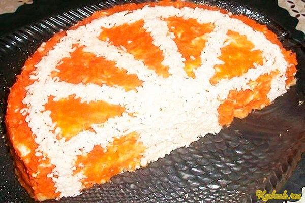 салат, долька, апельсина