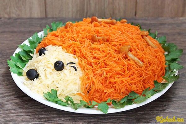 салат, ежик
