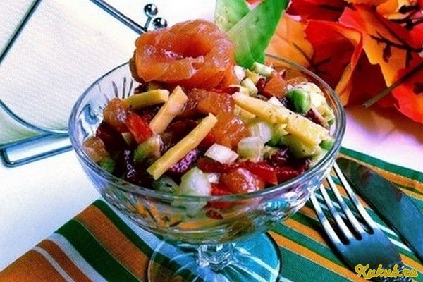 салат, фобос, семгой