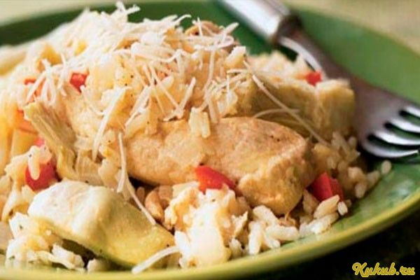 салат, цыпленка, маринад