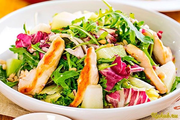 салат, курицы