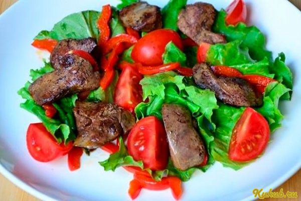 салат, куриной, печени