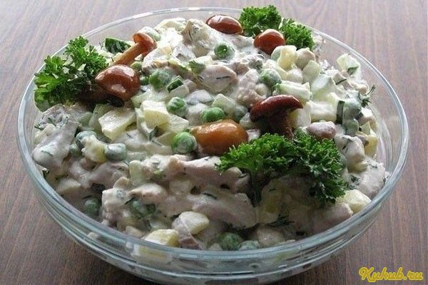 салат, телятины, опятами салат, телятины, опятами