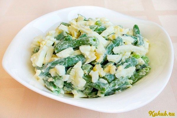 салат, зеленой, фасоли салат, зеленой, фасоли