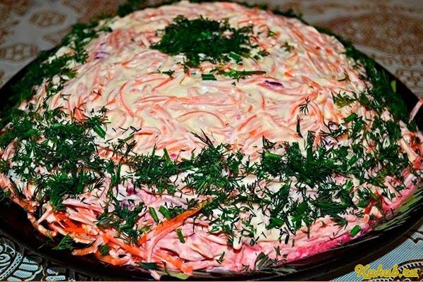 салат, король, говядиной