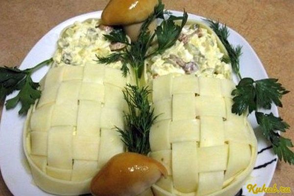 салат, лапоточки