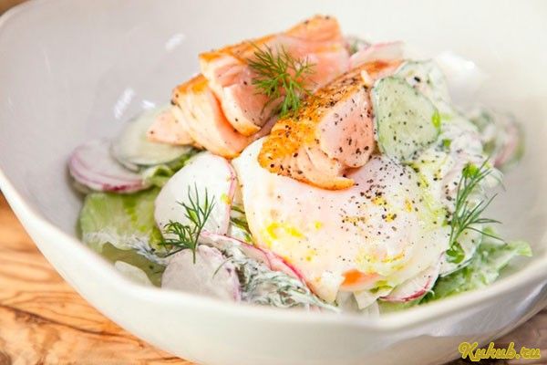 салат, леди, сметаной