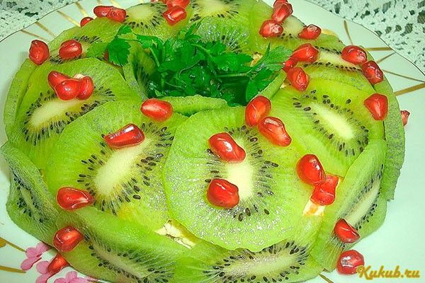 салат, малахитовый, киви