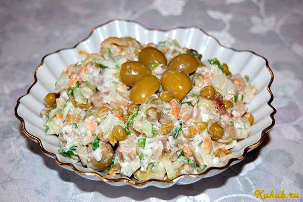 салат, мясной