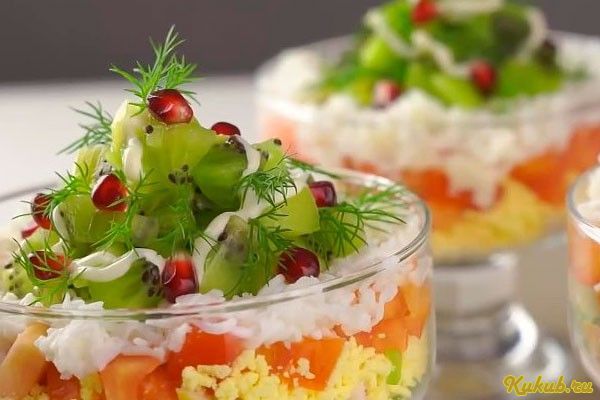 салат, новогодняя, гербера