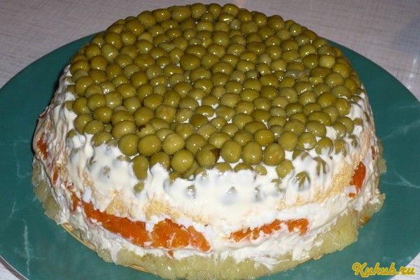 салат, объедение, копченой