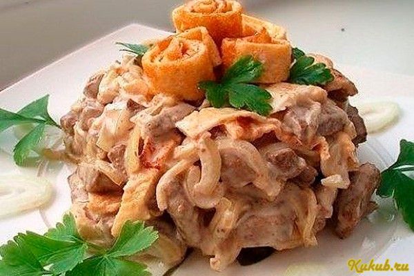 салат, печеночная, фантазия