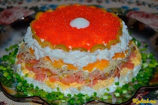 салат-перевертыш, семгой, апельсином салат-перевертыш, семгой, апельсином
