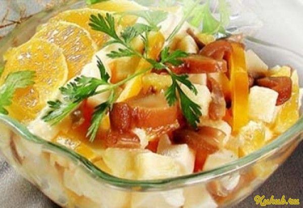 салат, апельсинами