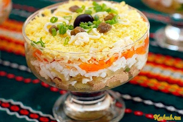 салат, копченой, грудкой