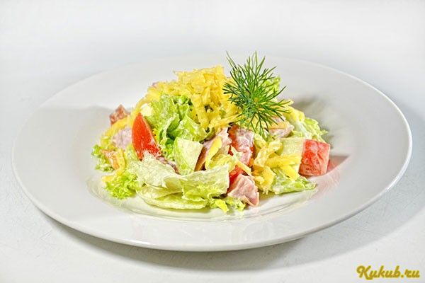 салат, копченой