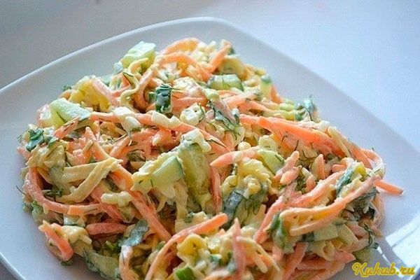 салат, курицей