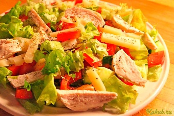 салат, курицей, помидорами салат, курицей, помидорами