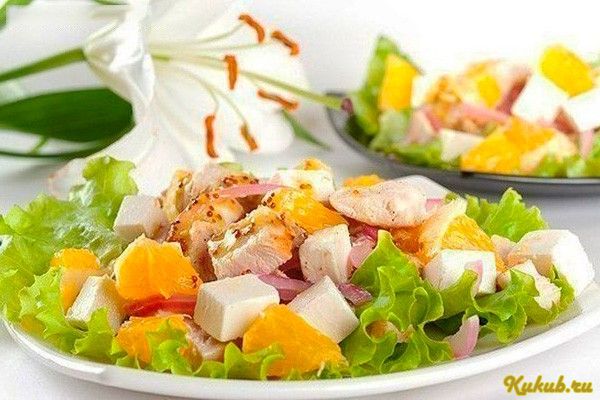 салат, куриным