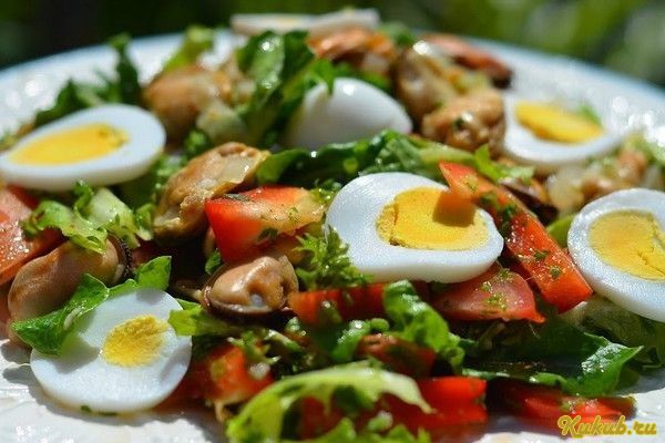 салат, мидиями, жир салат, мидиями, жир