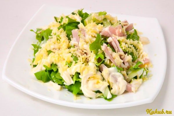 салат, ветчиной, маринад