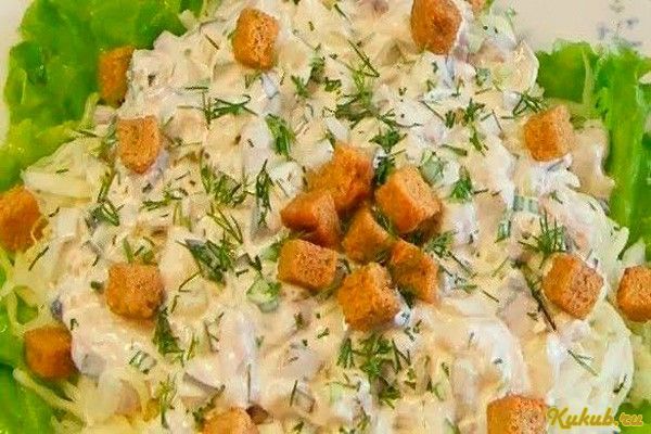 салат, садко, гренками, жир, капуста салат, садко, гренками, жир, капуста