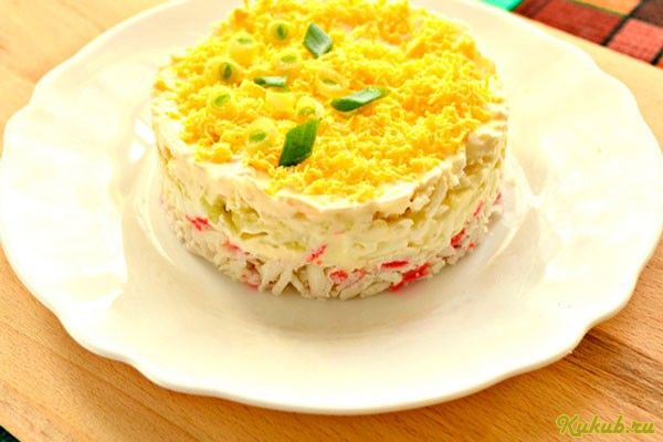 салат, слоеный, яблоками