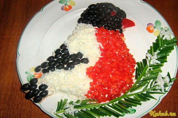 салат, снегирь