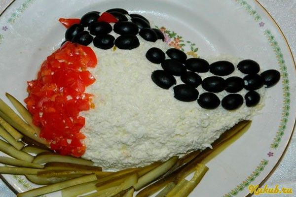 салат, снегирь