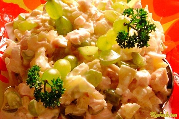 салат, женский, куриным