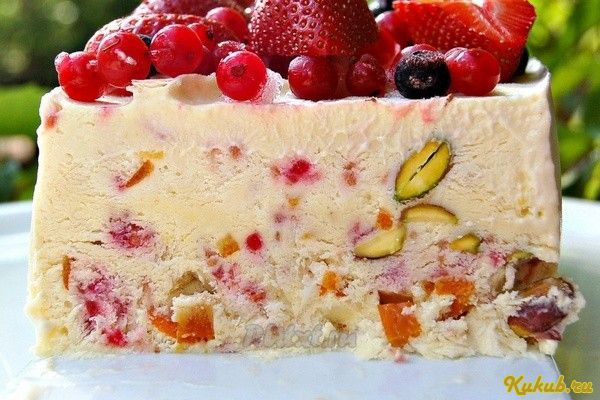 семифредо, цукатами, фисташками, жир, пищевой семифредо, цукатами, фисташками, жир, пищевой