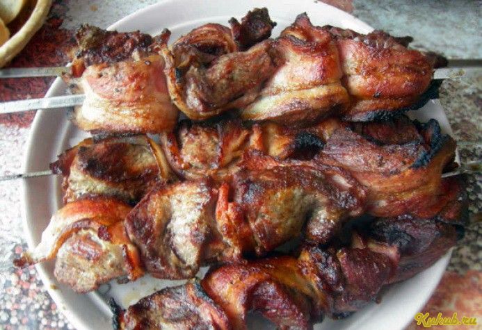 шашлык, говядины, бекон