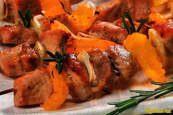 Шашлык из свинины с медом и апельсинами Кулинарные рецепты