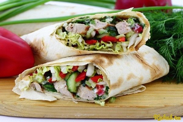 шаурма, домашняя, свининой, свинина, капуста