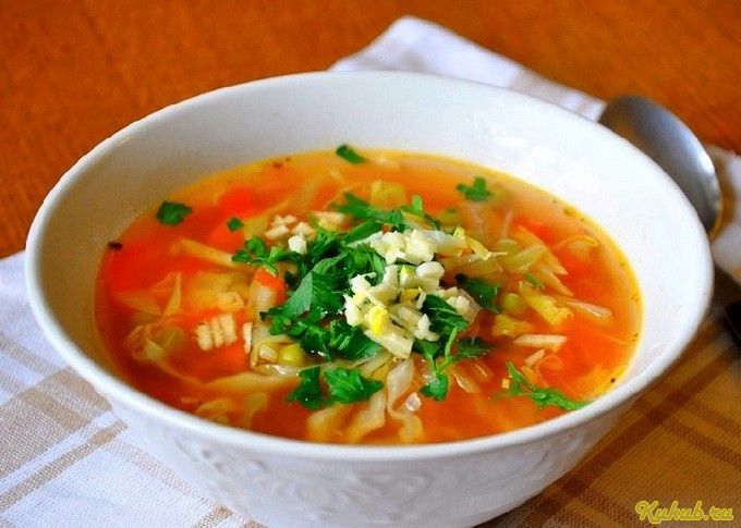 свежей, капусты, зелень петрушки, свинина, капуста