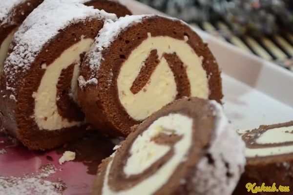 шоколадный, рулет, жир, кофе